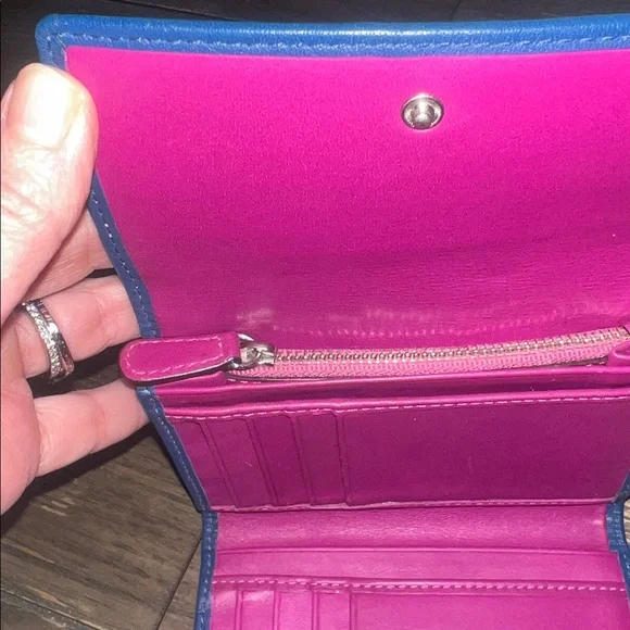 Coach Navy Hamilton leather wallet - Picture 4 of 8